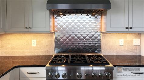 diy sheet metal backsplash|stainless steel backsplash 36 inch.